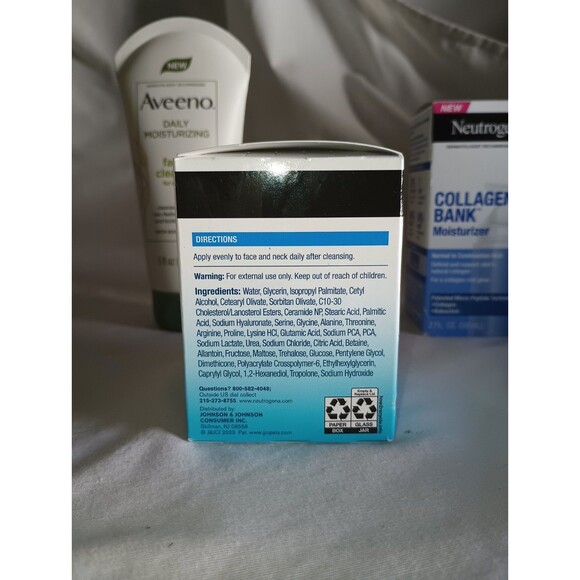Lot Of 3 Neutrogena Collagen Bank Moisturizer Hydro Boost & Cleanser Skincare - Picture 2 of 4
